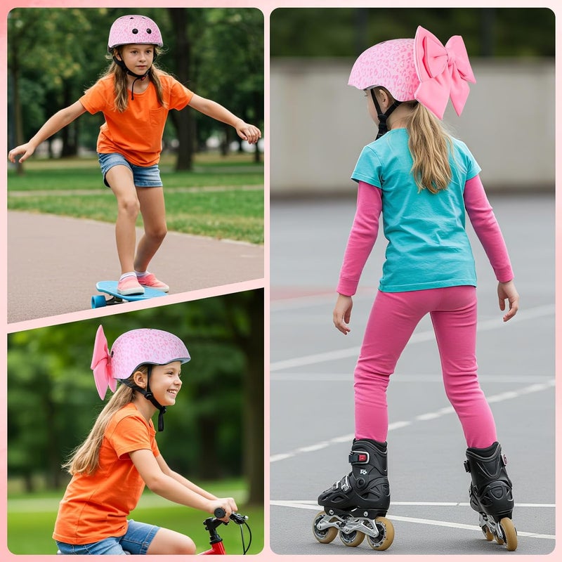 FIODAY Helmet for Kids 8-14, Kids Bike Helmet with DIY Bow, Adjustable Youth Bike Helmets Girls Helmets for Skating Bicycle Scooter Skateboard - Image 2